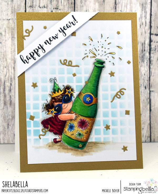 WWW.STAMPINGBELLA.COM: RUBBER STAMP USED: CELEBRATING SQUIDGY.  CARD BY Michele Boyer