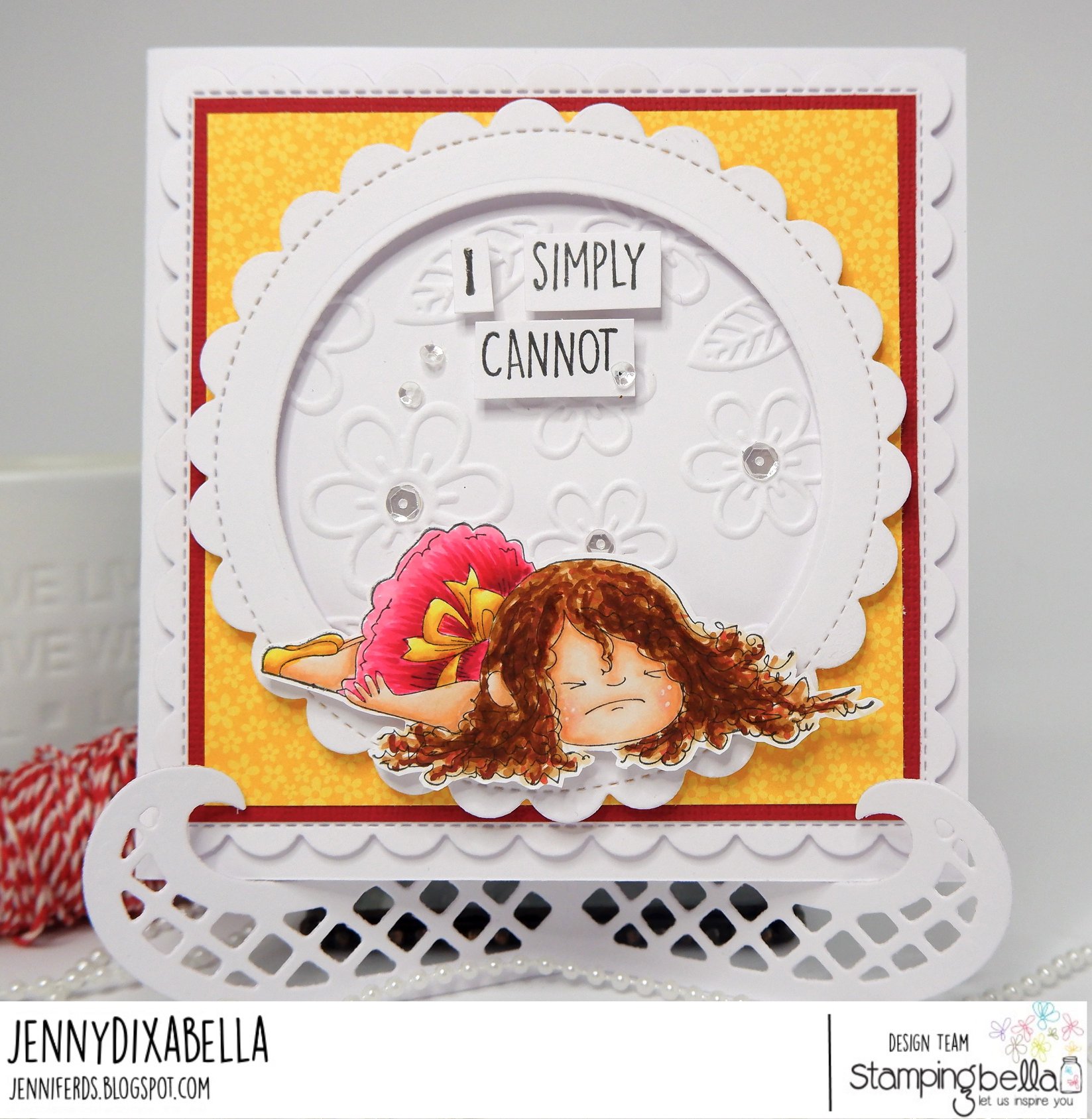 www.stampingbella.com:  rubber stamp used: The Squidgy Who couldn't EVEN.  Card by Jenny Dix