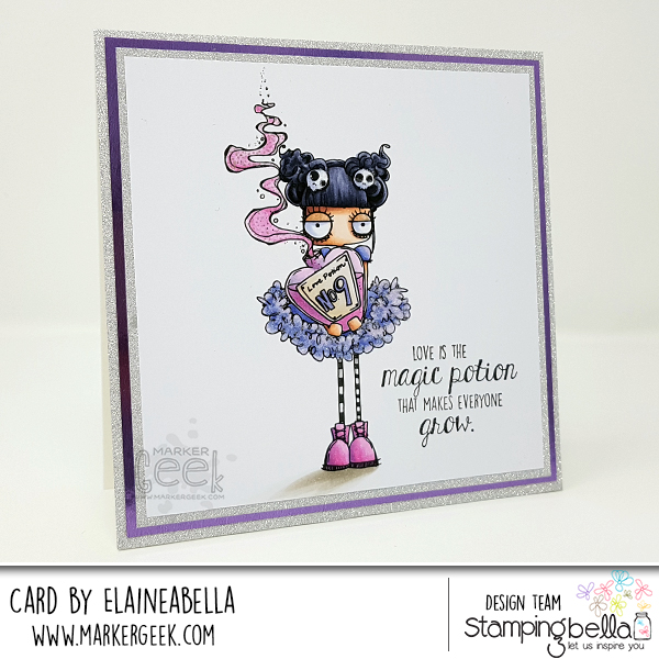 Stamping Bella Love Potion Oddball Card & Copic Colouring Video