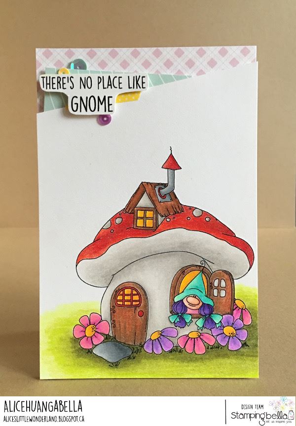 www.stampingbella.com: rubber stamp used the GNOME HOME. CARD by ALICE HUANG
