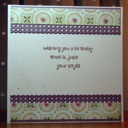 inside of her card