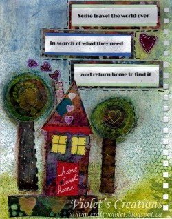 Here is Violet's page.. I love images of home :)  a big symbol in my work