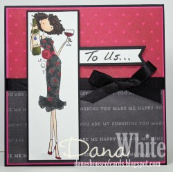 Danabella shared her actual anniversary card with us :)  Happy anniversary Danabella!  She used UPTOWN GIRL OPAL