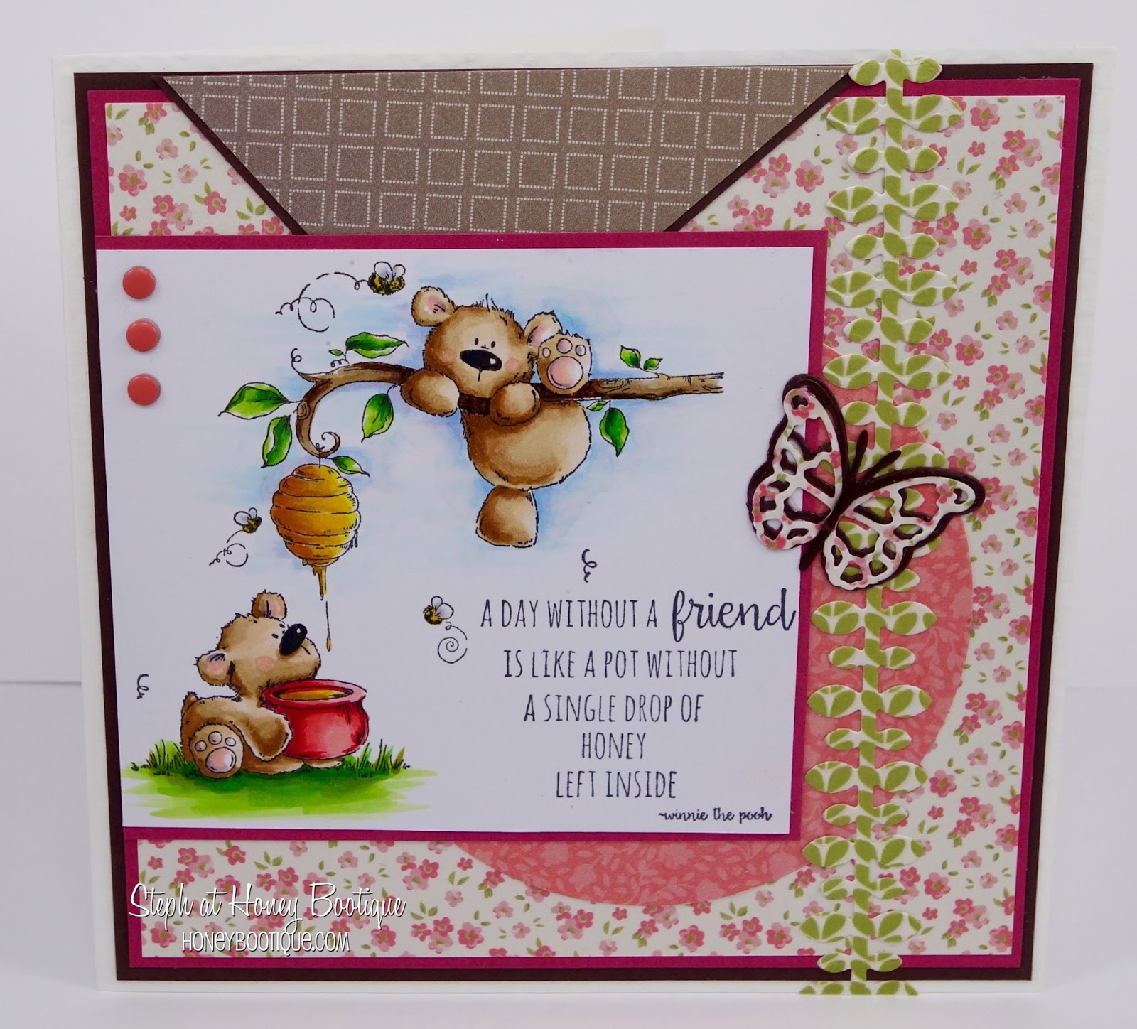 Stamping Bella HoneyBear Stuffies rubber stamp. Click through to read the blog post for inspiration!