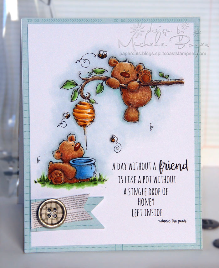 Stamping Bella HoneyBear Stuffies rubber stamp. Click through to read the blog post for inspiration!