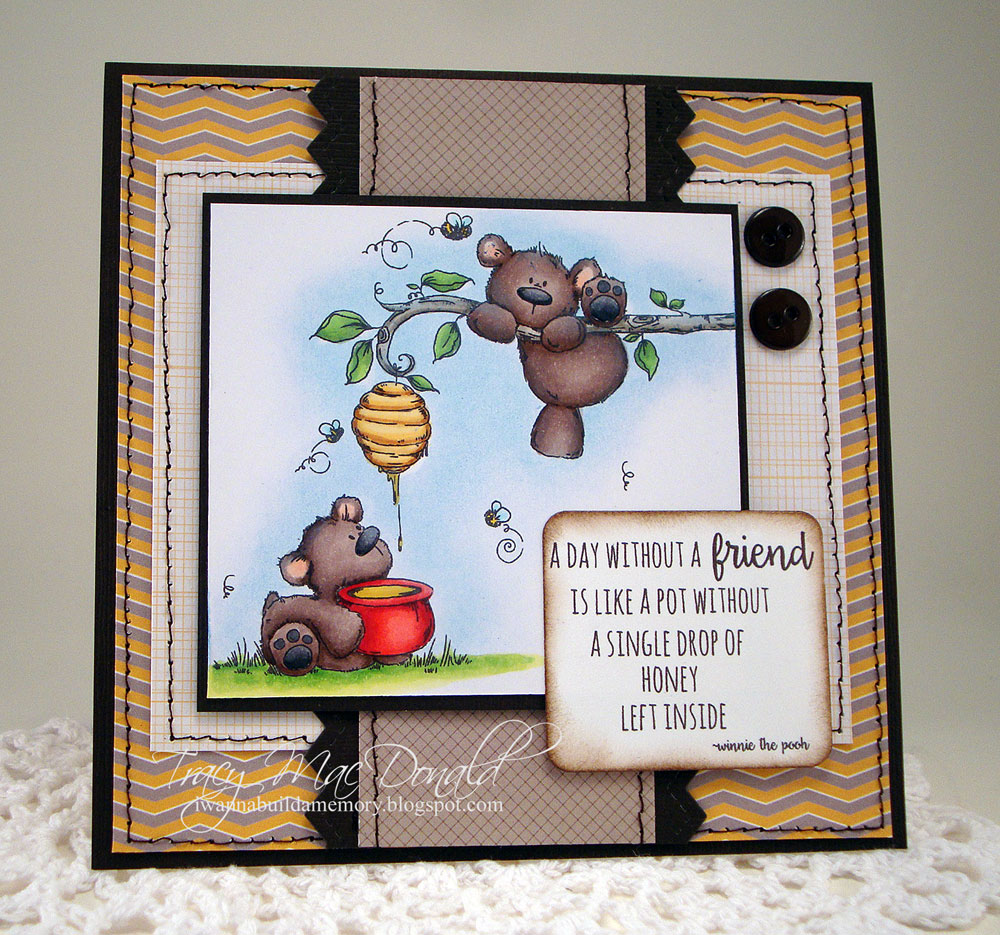 Stamping Bella HoneyBear Stuffies rubber stamp. Click through to read the blog post for inspiration!