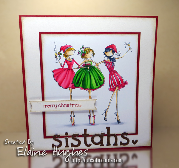 Stamping Bella Uptown Girls Three Amigas rubber stamp. Click through for blog post with inspiration!