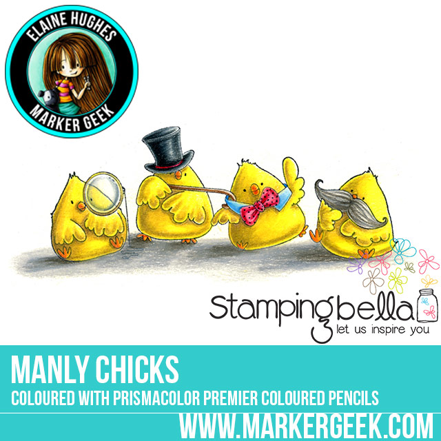 Marker Geek Monday - Choosing Paper for Coloured Pencils feat. Stamping Bella Manly Chicks. Click through to read the blog post and grab some colour combos!