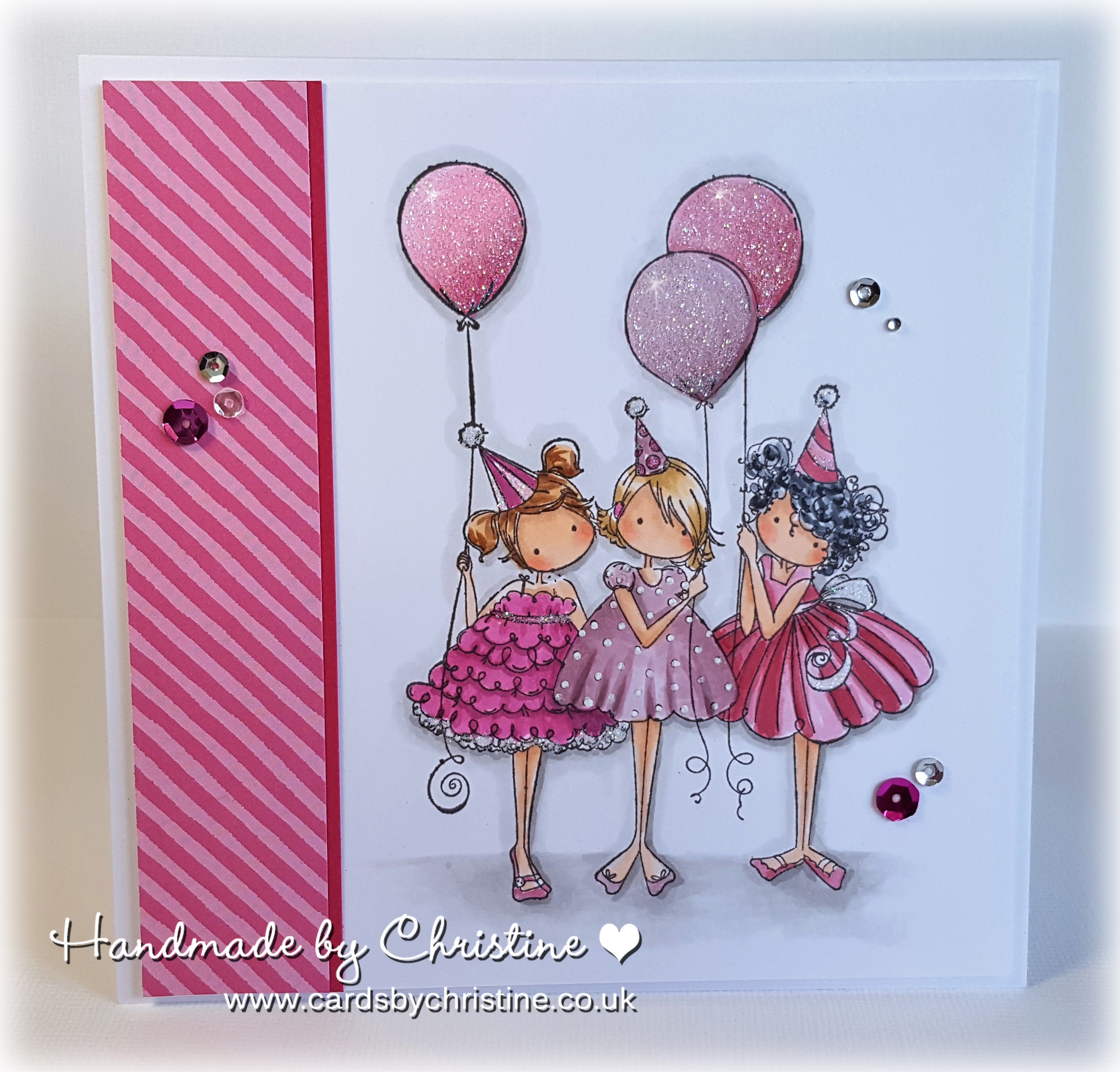 BELLARIFIC FRIDAY CHALLENGE (TINY TOWNIE BIRTHDAY PARTY)- DOTS AND BUTTONS AND SEQUINS on cards