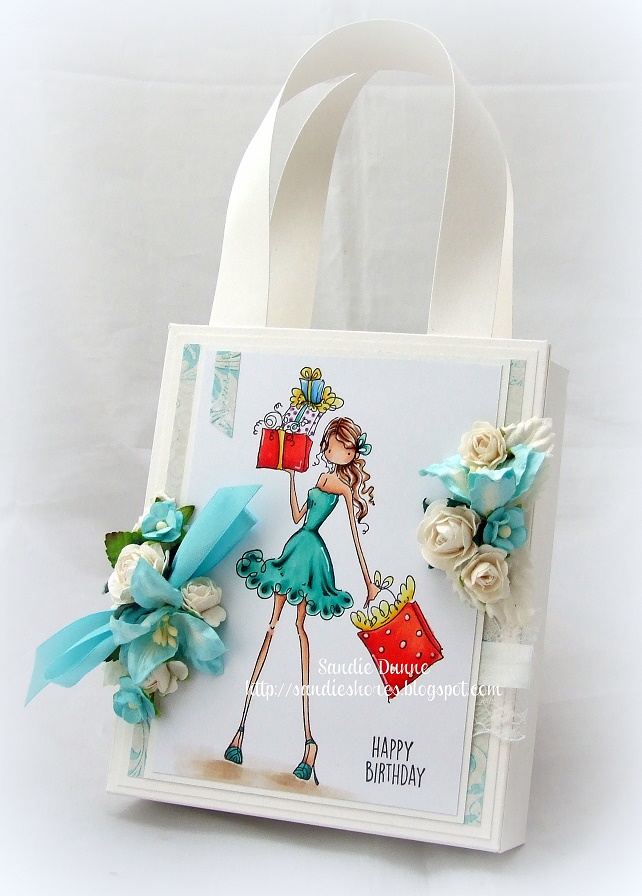 Stamping Bella DT Thursday - Create a Beautiful Gift Bag with Sandiebella. Click through for full step by step instructions and a bonus download!