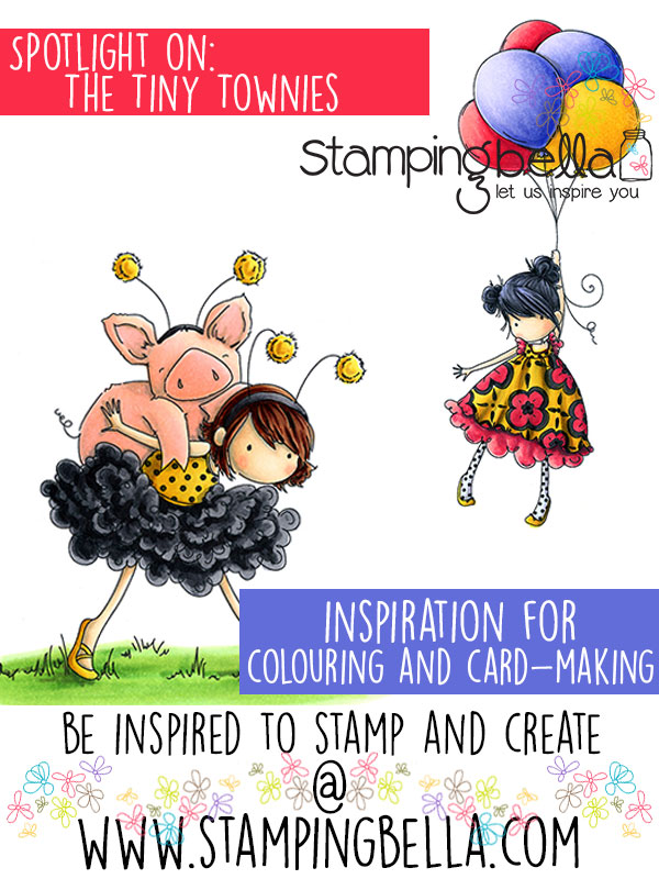 Spotlight On Tiny Townie Rubber Stamps at Stamping Bella. Click through to read the post for card making inspiration!