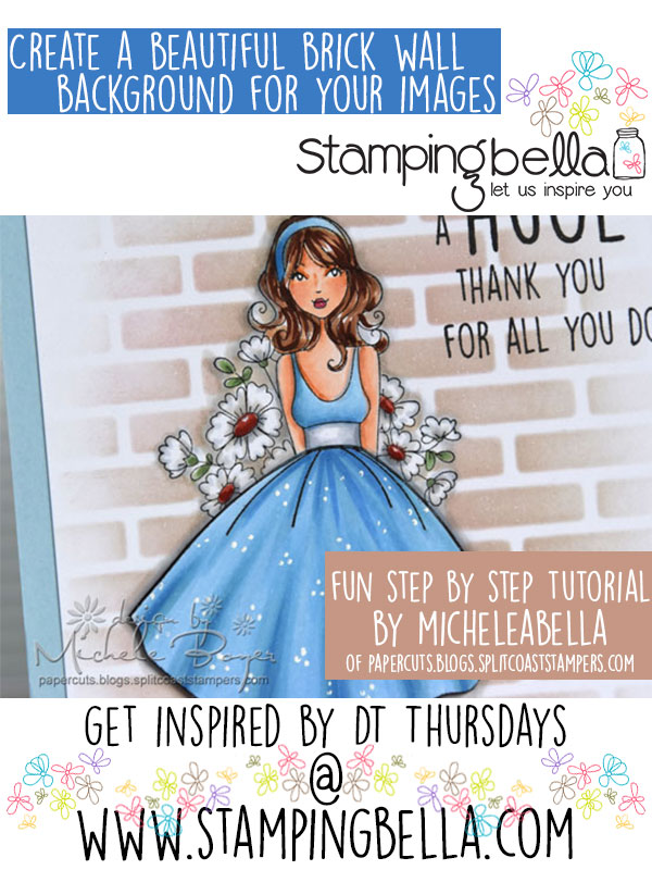 Stamping Bella DT Thursday: Creating a Beautiful Brick Background. Click through to see the step by step tutorial!