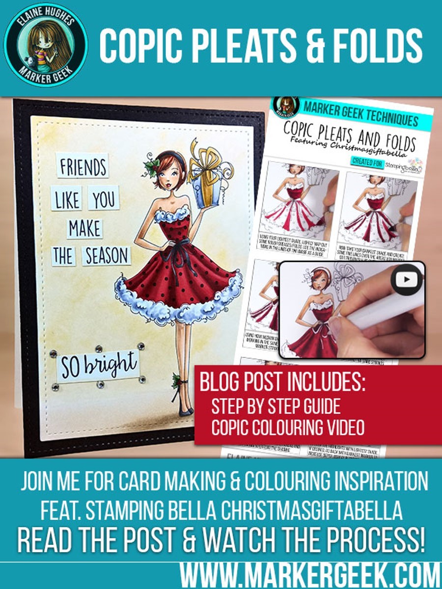 Marker Geek - Copic Pleats and Folds Festive Edition. Visit www.markergeek.com to watch the video and read the post!