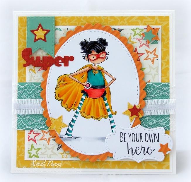 Stamping Bella BELLARIFIC FRIDAY CHALLENGE CARD SKETCH!- Tiny Townie HAYLEY the SUPERHERO