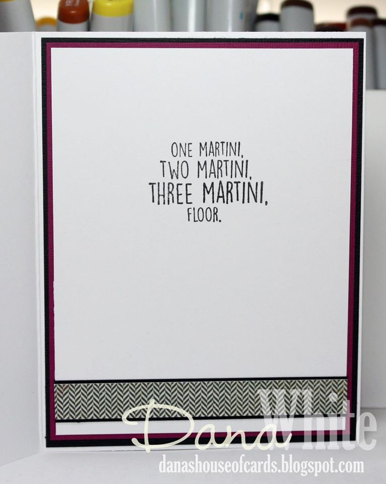 Stamping Bella BELLARIFIC FRIDAY CHALLENGE CARD SKETCH!- EDNA NEEDS A MARTINI SENTIMENT