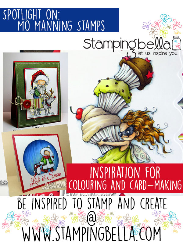 Spotlight On Mo Manning Rubber Stamps at Stamping Bella. Click through to read the post for card making inspiration!