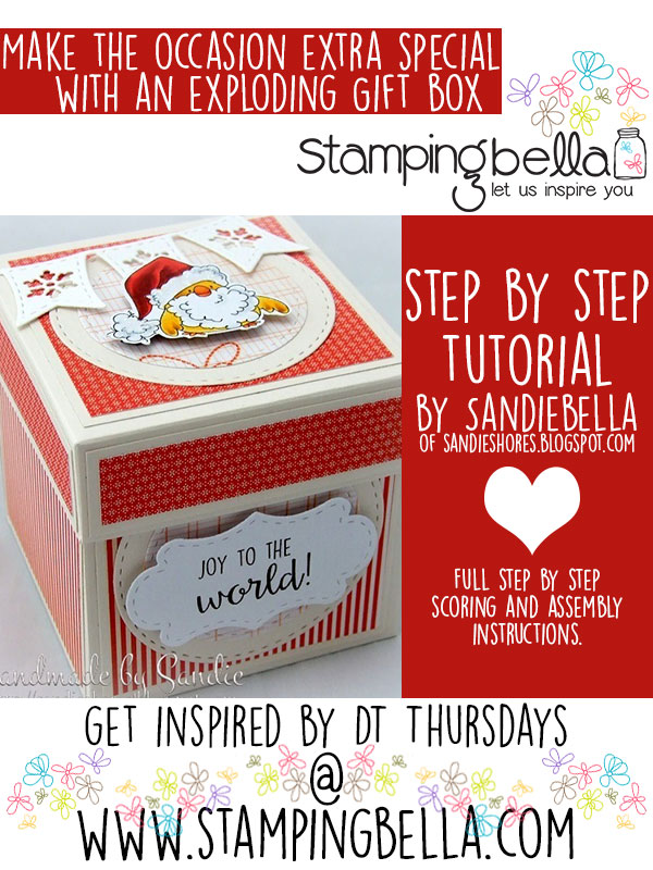 DT Thursday: Create a Fun Exploding Box Card with Stamping Bella. Click through for the complete step by step guide with photos!