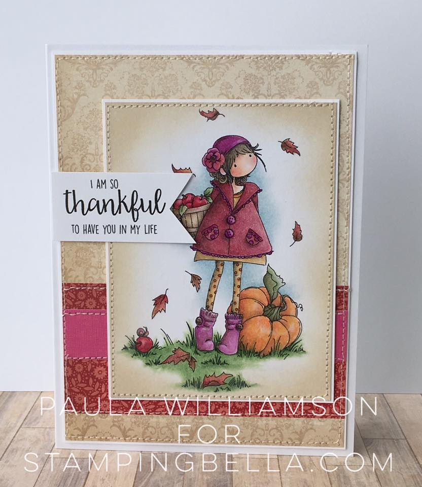 Bellarific Friday OCT. 14, 2016-TINY TOWNIE FAY LOVES FALL rubber stamp