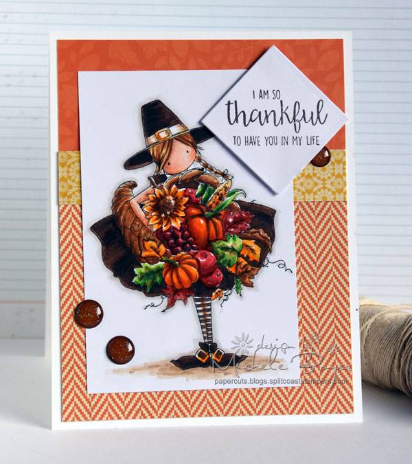 Bellarific Friday OCT. 14, 2016- TINY TOWNIE CASEY has a CORNUCOPIA rubber stamp