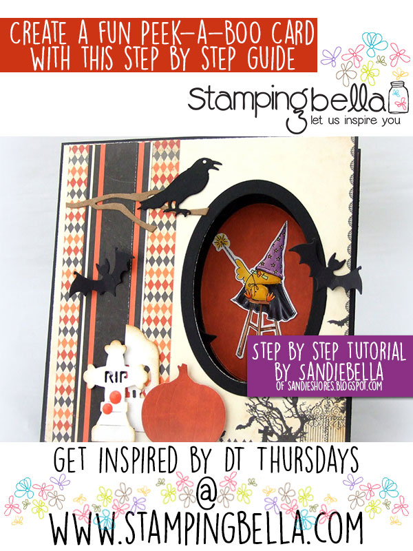 Stamping Bella DT Thursday - Peek-a-BOO Card. Click through for the full step by step tutorial!