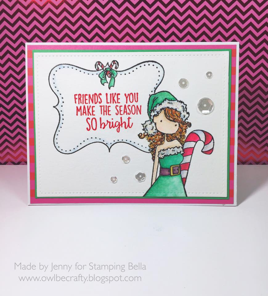 Bellarific Friday challenge Dec 2nd 2016- UPTOWN GIRL CHRYSTAL'S CHRISTMAS LABEL