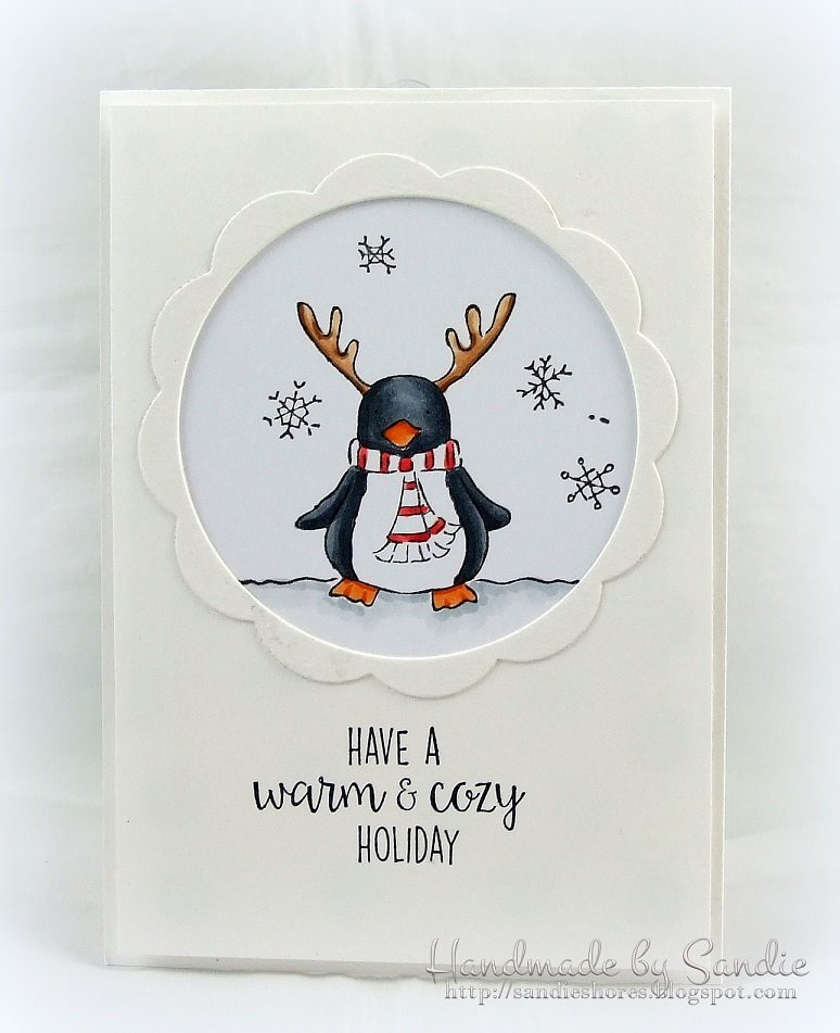 Bellarific Friday DEC 16, 2016- PENGUIDEER rubber stamp