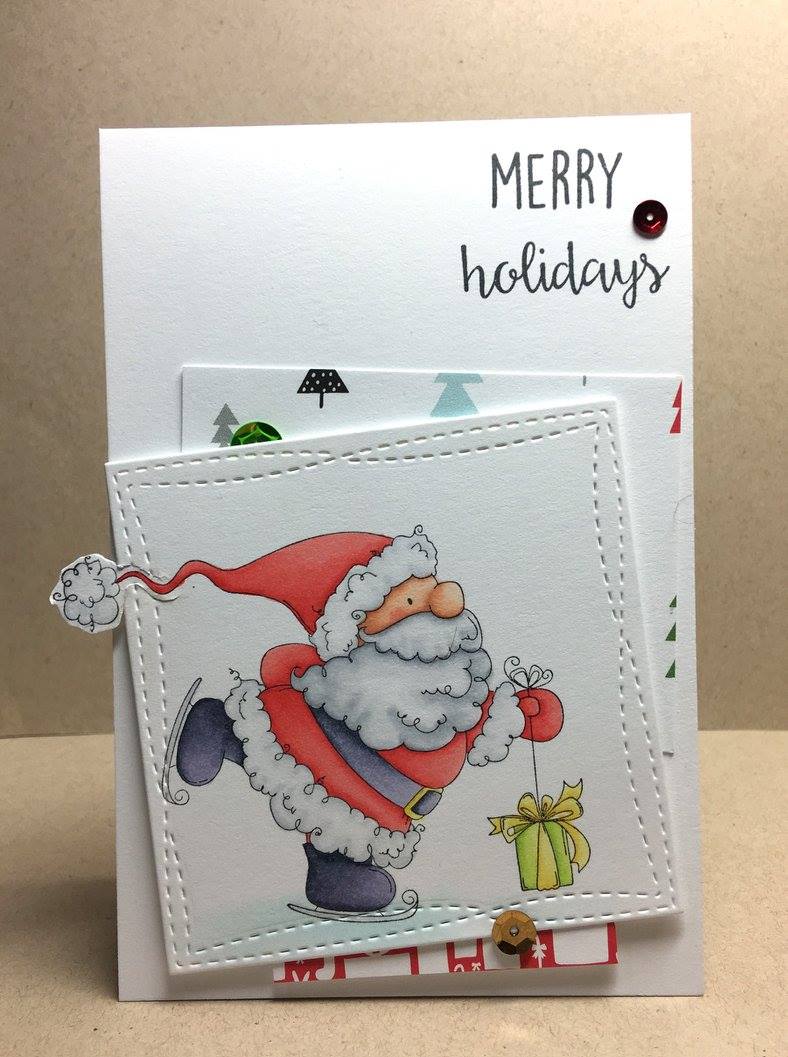 Bellarific Friday DEC 16, 2016- SANTA'S SPEEDY DELIVERY rubber stamp