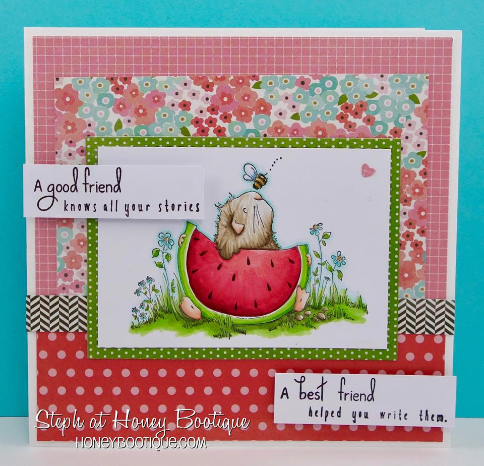 Bellarific Friday challenge Jan. 20 2017- friendship theme- GILBERT HAS A SNACK CARD by Stephanie Hill