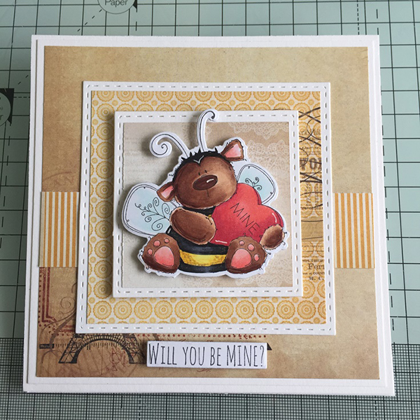 Stamping Bella DT Thursday - Create a Side Easel Card with Sandiebella! Click through for the step by step guide.