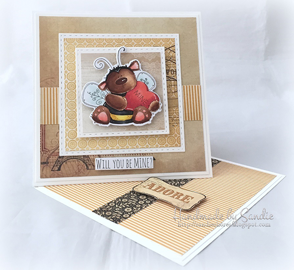 Stamping Bella DT Thursday - Create a Side Easel Card with Sandiebella! Click through for the step by step guide.