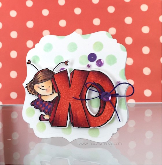 DESIGN TEAM THURSDAY-Kathy Racoosin uses XO SQUIDGIE RUBBER STAMP and PETUNIA'S IN LOVE RUBBER STAMP