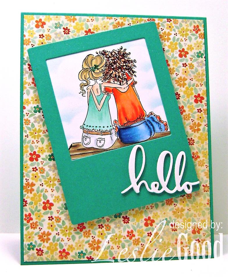 Bellarific Friday STAMP OF THE MONTH UPTOWN GIRLS BELINDA and BERNADETTE-card made by Leslie Good