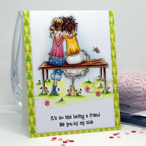 Bellarific Friday STAMP OF THE MONTH UPTOWN GIRLS BELINDA and BERNADETTE-card made by Michele Boyer