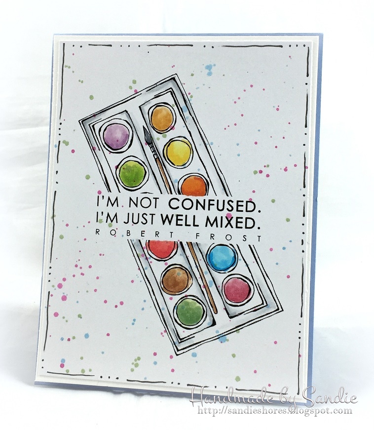 Stamping Bella's Danielle's SWATCH KIT- CIRCLE PALETTE with BRUSH- CARD BY PAULA WILLIAMSON