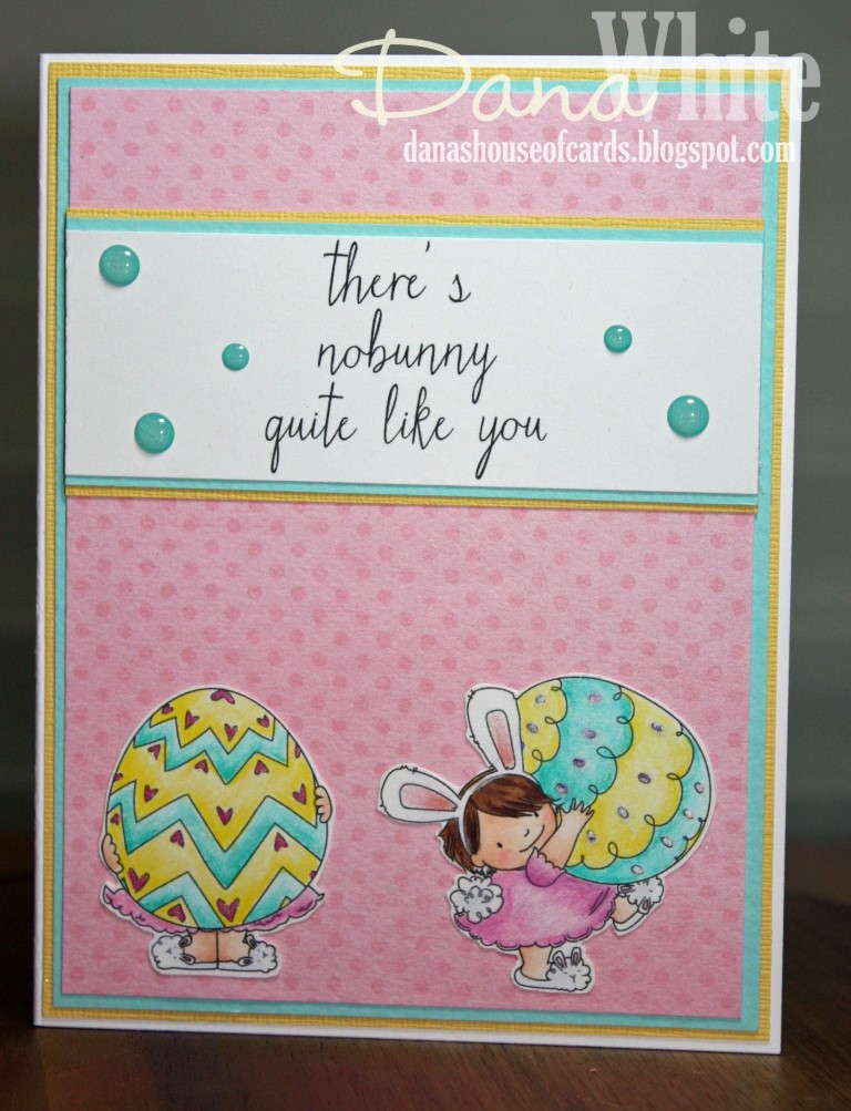 Stampingbella SPRING 2017 RELEASE-SQUIDGY EASTER TRIO rubber stamp. Card by Dana White