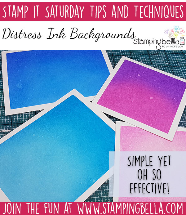 Stamping Bella Stamp It Saturday - Distress Ink Backgrounds with Elaineabella