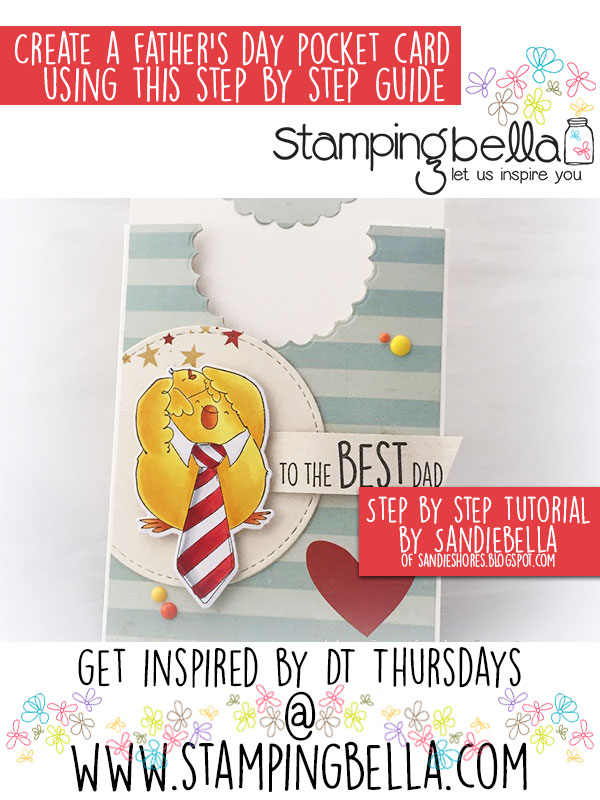 Stamping Bella DT Thursday: Create a Pocket Card for Father's Day with Sandiebella