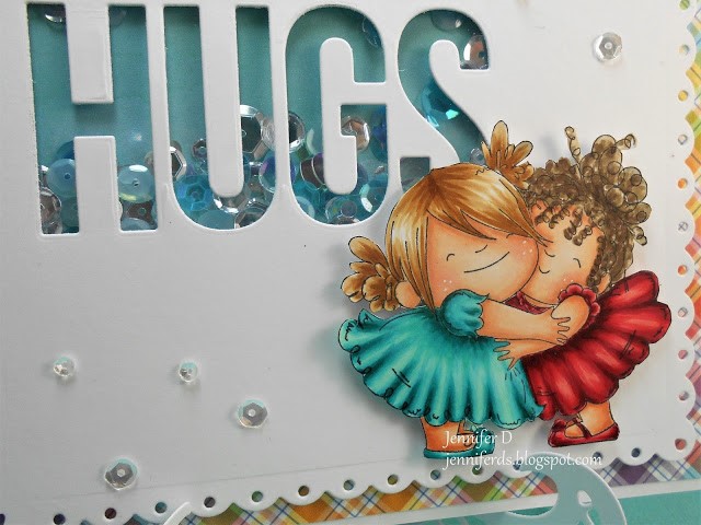 wonderful wednesdays with Stamping Bella- Rubber stamp used: HUGGY SQUIDGIES  card made by Jenny Dix