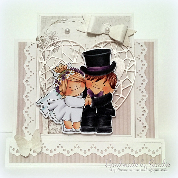 Stamping Bella DT Thursday Create a Centre Step Wedding Card with Sandiebella