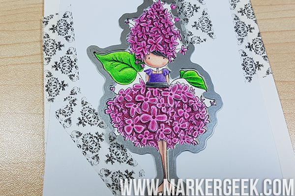 Stamp It Saturday: Create an Inky Garden Girl Tag with Elaineabella