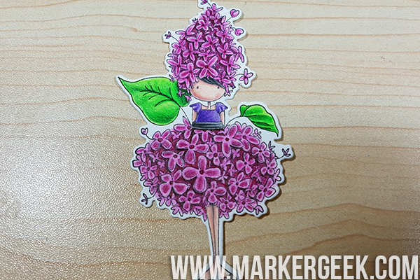 Stamp It Saturday: Create an Inky Garden Girl Tag with Elaineabella