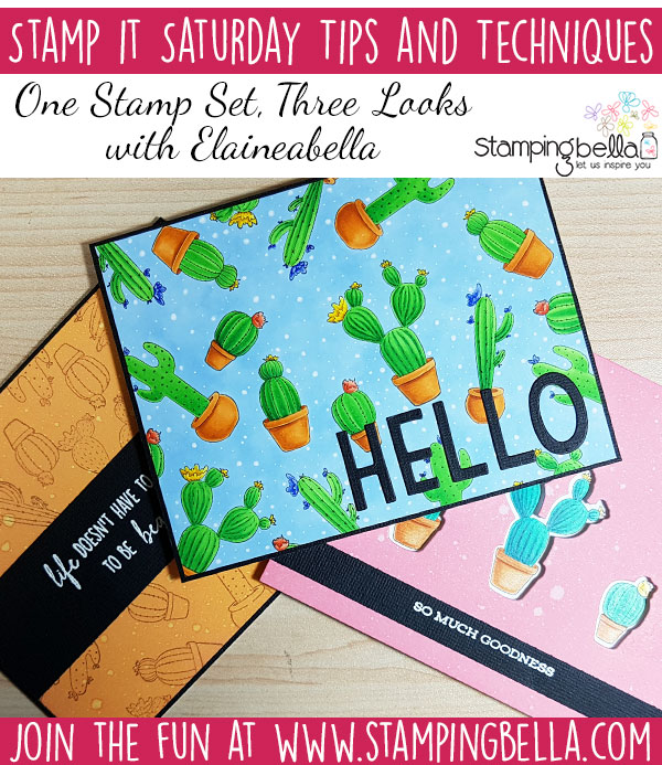 Stamping Bella Stamp It Saturday: One Stamp Set, Three Looks feat. Cacti