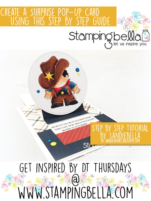 Stamping Bella DT Thursday - Create a Surprise Pop Up Card with Sandiebella!