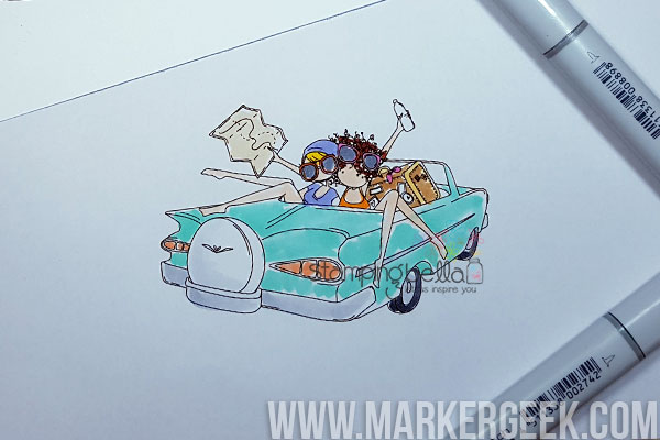 Marker Geek Monday Planning Your Colouring with Utown Girls Thelma & Louise Colouring Video