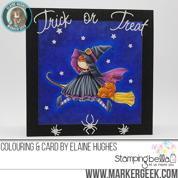 Stamping Bella SNEAK PEEK DAY 1- STAMPS USED: Tiny Townie HATTIE loves HALLOWEEN card by Elaine Hughes