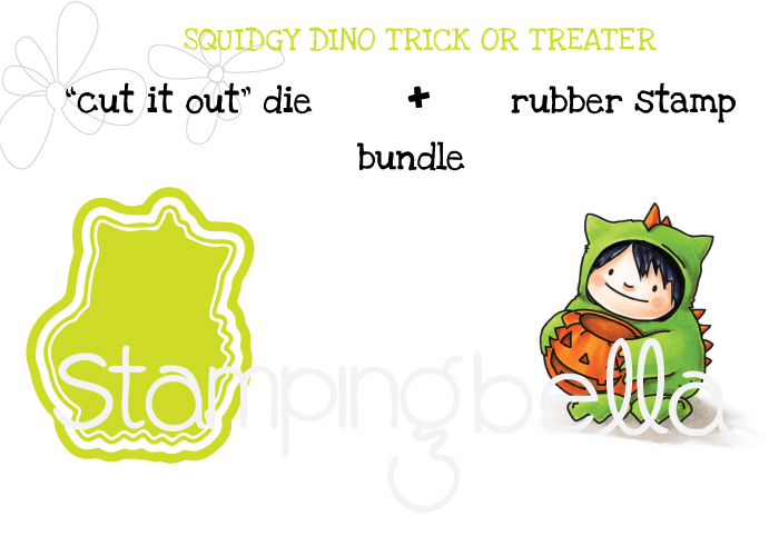 Stamping Bella SNEAK PEEK day 4- SQUIDGY DINO TRICK OR TREATER BUNDLE