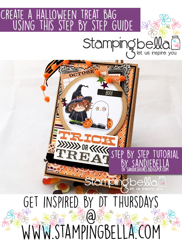 Stamping Bella DT Thursday: Create a Halloween Treat Bag with Sandiebella!