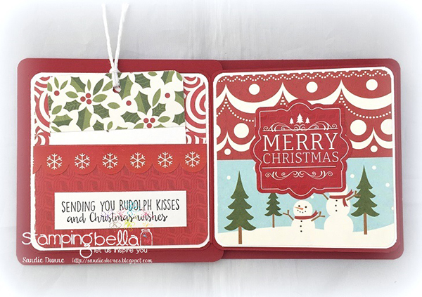 Stamping Bella DT Thursday Create a Festive Accordion Card with Sandiebella