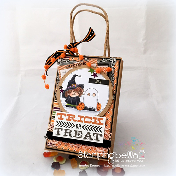 Stamping Bella DT Thursday: Create a Halloween Treat Bag with Sandiebella!