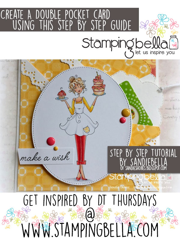 Stamping Bella DT Thursday Create a Double Pocket Card with Sandiebella